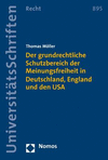 Der Grundrechtliche Schutzbereich Der Meinungsfreiheit in Deutschland, England Und Den USA