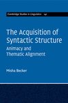 The Acquisition of Syntactic Structure:Animacy and Thematic Alignment