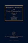 Max Planck Yearbook of United Nations Law (2016)