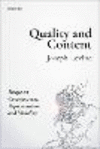 Quality and Content:Essays on Consciousness, Representation, and Modality