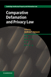 Comparative Defamation and Privacy Law