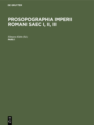  (Prosopographia Imperii Romani Saec I, II, III, Pars I) '20