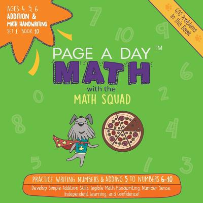 Addition & Math Handwriting Book 10: Practice Writing Numbers & Adding 5 to Numbers 6-10 P 32 p. 18
