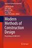 Modern Methods of Construction Design Softcover reprint of the original 1st ed. 2014(Lecture Notes in Mechanical Engineering) P 