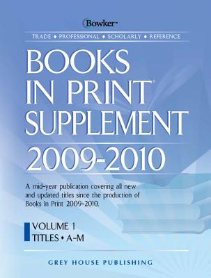(Books in Print Supplement.　2009-2010)　hardcover　3 Vols.