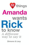 52 Things Amanda Wants Rick To Know: A Different Way To Say It(52 for You) P 134 p. 14