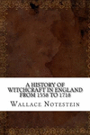 A History of Witchcraft in England from 1558 to 1718 P 472 p.