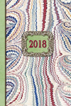 2018 Diary Green Frame: 13 Months & Week to Page Planner 130 Pages 6x 9 with Contacts - Password - Birthday Lists & Notes P 134