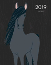 2019 Horse: Dated Weekly Planner with to Do Notes & Horse Quotes & Facts - Black(Awesome Calendar Planners for Horse Lovers 1) P