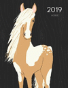 2019 Horse: Dated Weekly Planner with to Do Notes & Horse Quotes & Facts - Caramel Fawn Patches Spirit Horse(Awesome Calendar Pl