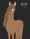 2019 Horse: Dated Weekly Planner with to Do Notes & Horse Quotes & Facts - Chestnut Markings(Awesome Calendar Planners for Horse