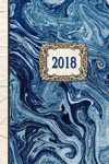 2018 Diary Blue Marble Design: 13 Months & Week to Page Planner 130 Pages 6x 9 with Contacts - Password - Birthday Lists & Notes