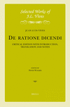 J.L. Vives:De ratione dicendi (Selected Works of Juan Luis Vives, Vol. 11) '17