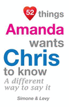 52 Things Amanda Wants Chris To Know: A Different Way To Say It(52 for You) P 134 p. 14