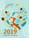 2019 Monthly Planner: Merry Xmas Deer Design 2019-2020 Yearly Planner and 12 Months Calendar Planner with Journal Page P 52 p.