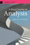 A First Course in Analysis(Cambridge Mathematical Textbooks) H 375 p. 17