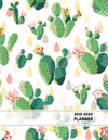2019-2020 Planner Weekly and Monthly 8.5 X 11: Cacti Flower Theme Calendar Schedule Organizer and Journal Notebook (January 2019