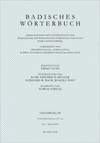 (Badisches Wörterbuch, Band V/Lieferung 86) '21