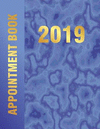 2019 Appointment Book: Hourly Planner, 365 Days, Faux Blue Marble with Gold Colored Text Design P 366 p.