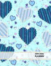 2019-2020 Planner Weekly and Monthly 8.5 X 11: Blue Hearts Calendar Schedule Organizer and Journal Notebook (January 2019 - Dece