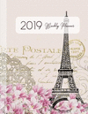 2019 Weekly Planner: Large Calendar Journal - Schedule Organizer for Women - 12 Month 52 Weeks Plus Ruled Pages - Paris Eiffeltu