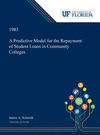 A Predictive Model for the Repayment of Student Loans in Community Colleges H 102 p. 19