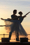A Ballet Couple in Silhouette Dance Journal: 150 Page Lined Notebook/Diary P 152 p.