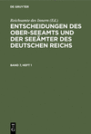 (Entscheidungen des Ober-Seeamts und der Seeämter des Deutschen Reichs, Band 7, Heft 1) '21