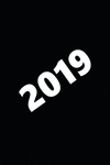 2019 Journal 2019 Large Font Angled Black White: (notebook, Diary, Blank Book) P 204 p.