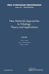 New Materials Approaches to Tribology: : Volume 140: Theory and Applications(Mrs Proceedings) P 548 p. 14