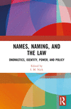 Names, Naming, and the Law:Onomastics, Identity, Power, and Policy '23