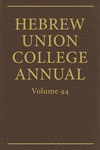 Hebrew Union College Annual Vol. 94 (2023) H 300 p. 24