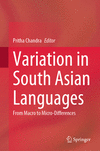 Variation in South Asian Languages hardcover XII, 319 p. 23