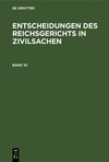 (Entscheidungen des Reichsgerichts in Zivilsachen, Band 32) '20