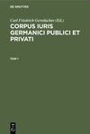 (Corpus iuris Germanici publici et privati, Tom 1) '21