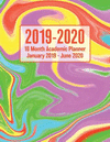 2019 - 2020 - 18 Month Academic Planner - January 2019 - June 2020: Rainbow Mixed Marble Theme - Organizer Notebook and Calendar