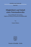 Moglichkeit und Inhalt eines Notstandsrechts:Eine grundlegende Untersuchung. Zugleich ein Beitrag zur Kantischen Rechtsphilosophie