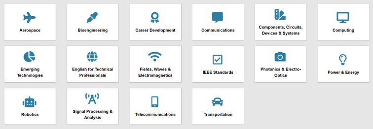 IEEE Courses 16の分野 - 教育系コンテンツ